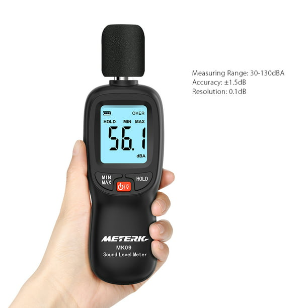 Meterk Decibal Meter Sound Level Meter Range 30-130dB Noise Volume MK09